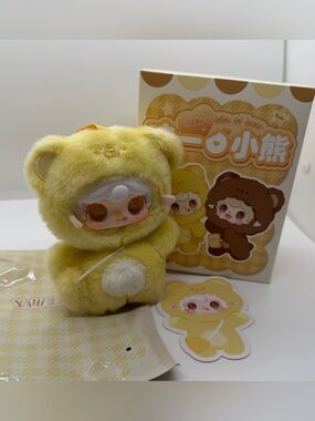 Yooki Take A Bite Of Bear Plush Pendant Keychain Cheese‎ Bear